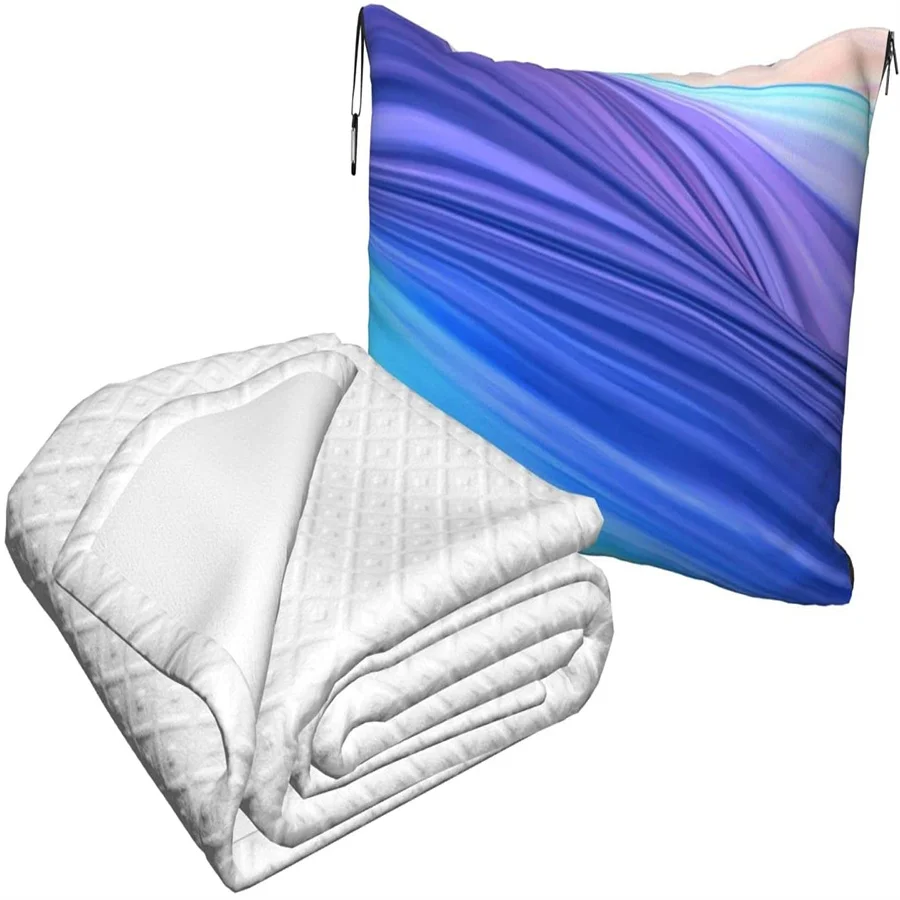 Preço Cor Gradiente Viagem Travesseiro Cobertor Dois-em-um Mochila Cinta E Compacto Avião Saco Cintura Suporte 60x43 Polegadas