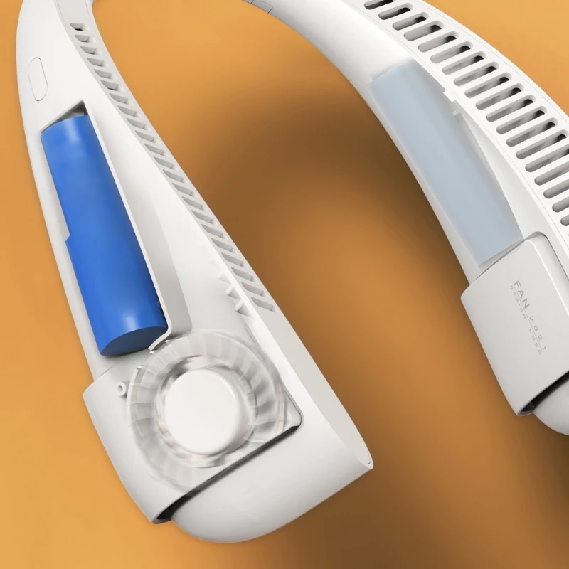 

Personal Necklace Fan Wearable Rechargeable USB Hand Free Fan 3 Speed Heat Proof