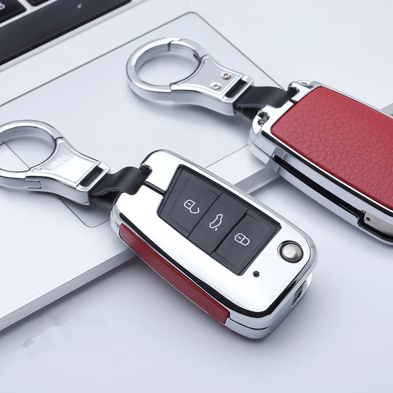 Новый цинковый сплав чехол для ключей автомобиля VW Golf Bora Jetta POLO GOLF 7 MK7 Passat Skoda Octavia A5