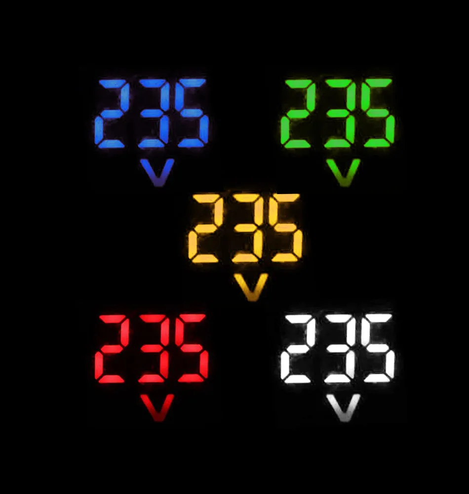 Цифровой вольтметр 22 мм Круглый 60 500 в перем. Тока светодиодный