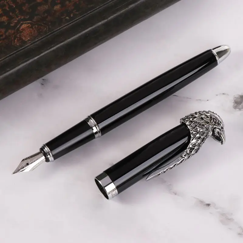 Ручка перьевая с зажимом в виде Головы Орла и совы 0 7 мм| |