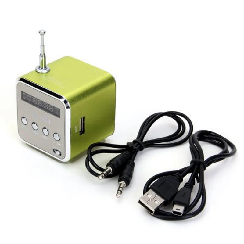 Портативный мини динамик с поддержкой MP3 FM радио Micro TF SD стереозвук для ноутбука и