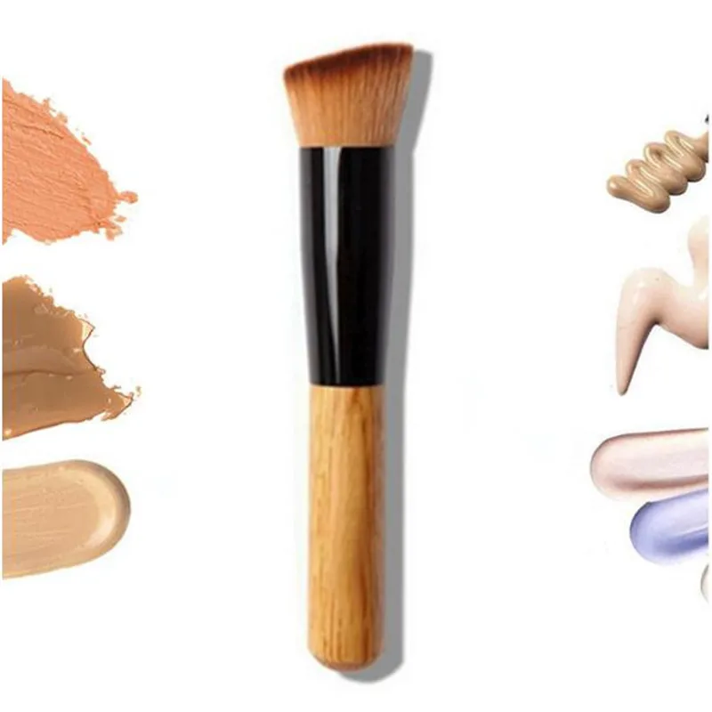 Кисть для румян макияжа древесины из мягкого нейлона и шифона со вставками в