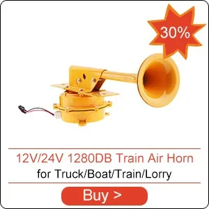 12 V/24 V 1280DB супер громкий звуковой сигнал все металлические поезд Рог нет необходимости для грузовика/транспортного средства/судна/поезда/грузовых автомобилей