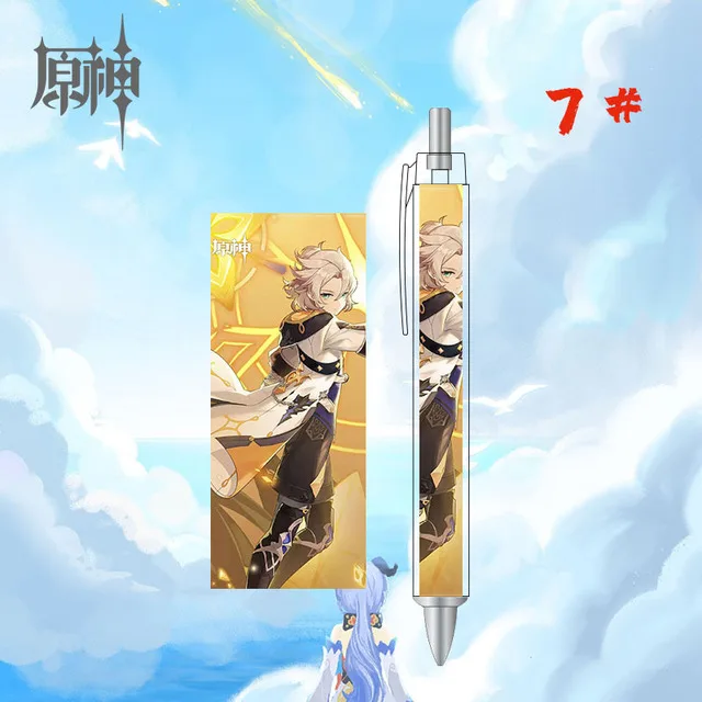 Студенческая Милая игра Genshin ударная шариковая ручка масляная авторучка
