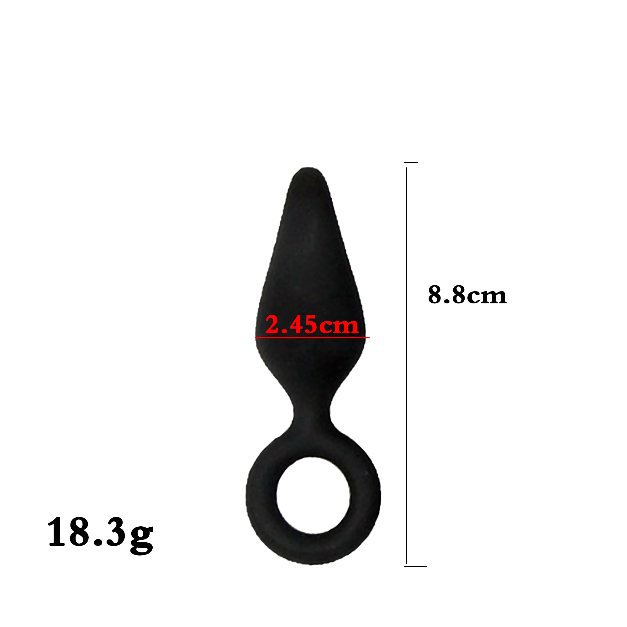 Черная мягкая анальная пробка анальный фаллоимитатор от ORISSI Анальная для