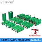 Аккумулятор Turmera 3S, 12,6 в, 4S, 16,8 в, 5S, 18 в, TUR18650-VTC6, 3000 мАч, 30 А, разряд тока для шуруповерта