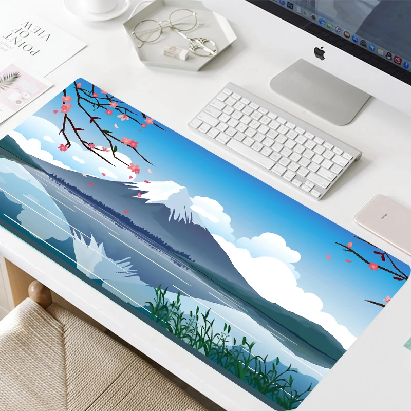 

Flower Pad Large Gaming Mouse Pad Floral Mousepad Gamer 900x400 Rubber Keyboard mouse pad laptop Desk mat gift