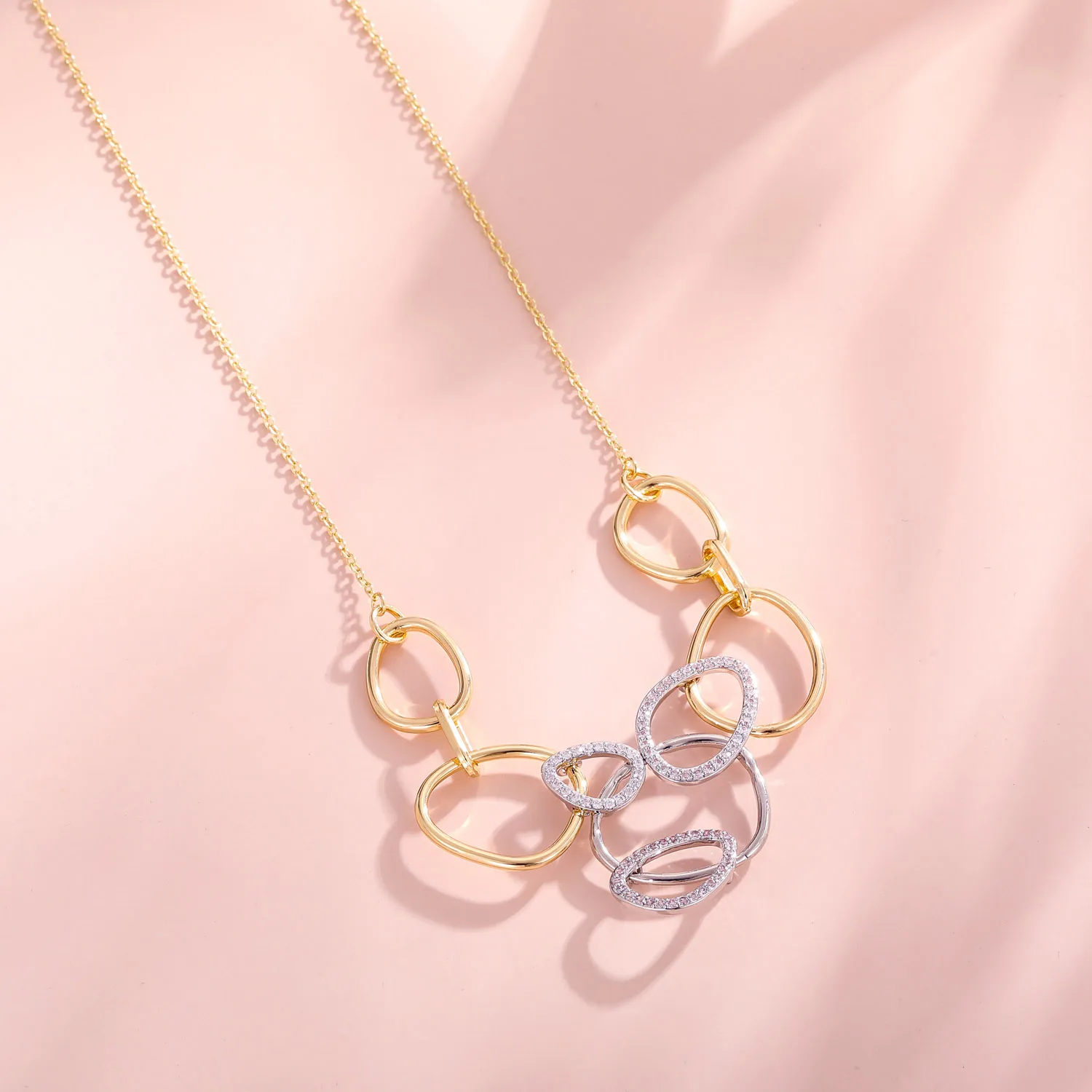 Геометрическое комбинированное ожерелье летнее женское современное