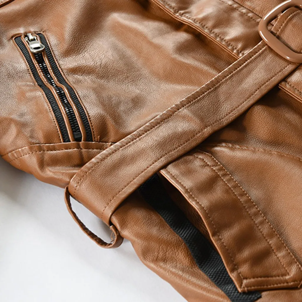 Мужская зимняя повседневная кожаная куртка высокого качества Chaquetas Hombre на молнии