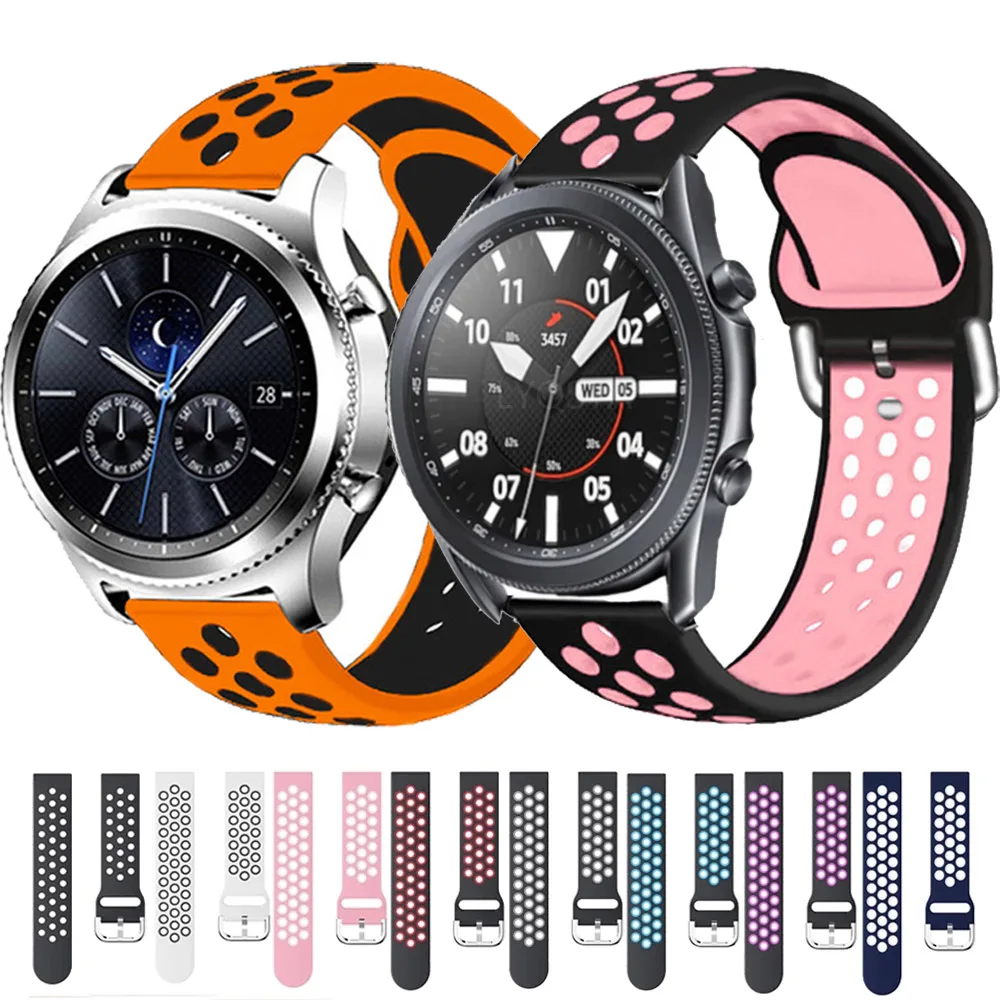 

20 22MM Watch Band for Samsung Galaxy Watch 42mm/Garmin Venu/Garmin Vivoactive 3/Vivoactive 4/Forerunner 245 645 Silicone Straps