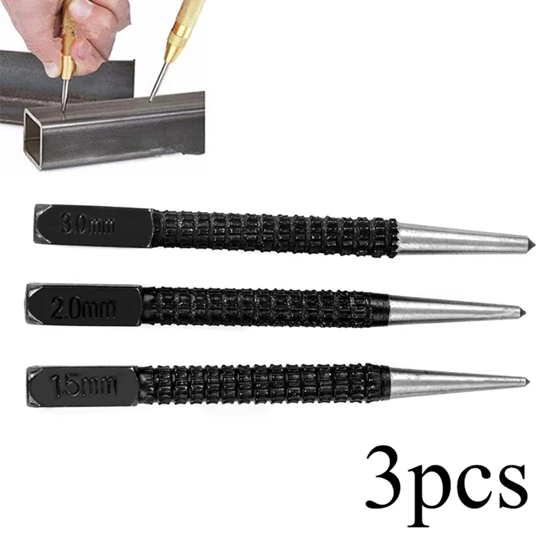 

Workshop Hand Tools Carbon Steel Metal Marking Center Punches Drilling Eqiupment