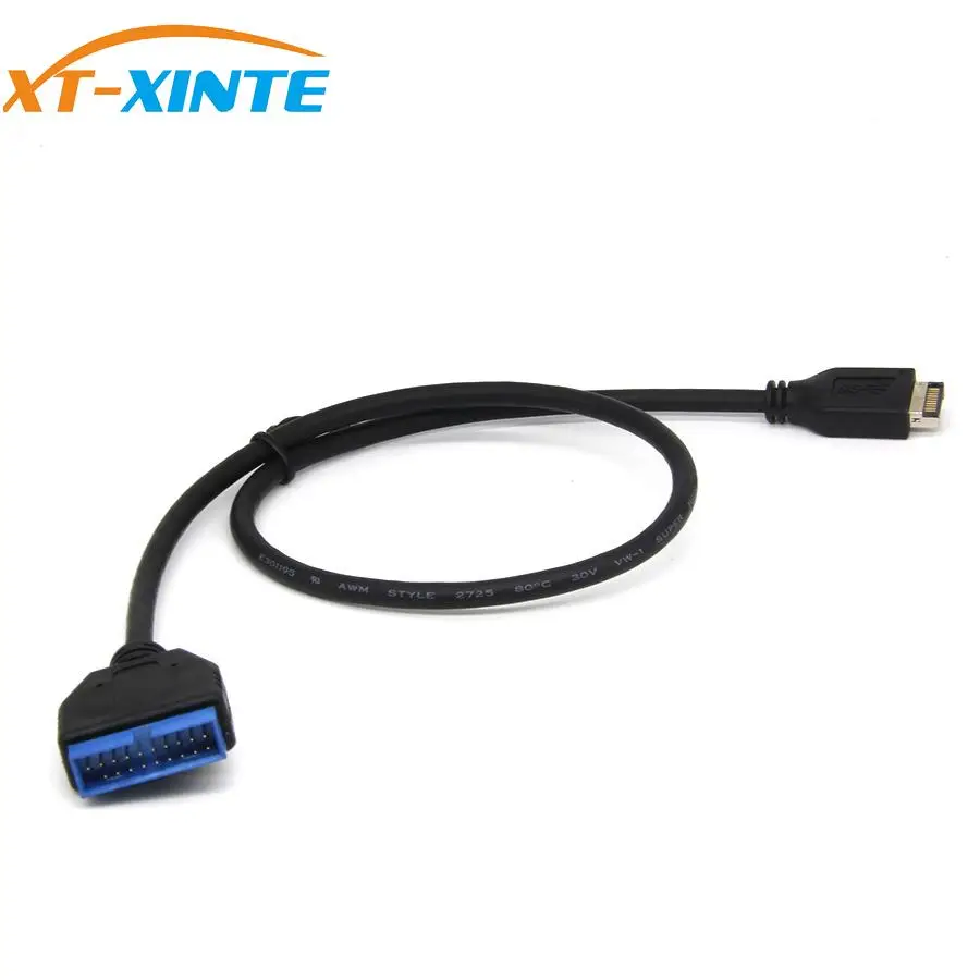 XT-XINTE Кабель-адаптер USB 3 1 Type-E Male to IDC20P 0 20Pin удлинитель для материнской платы