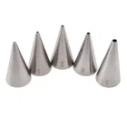 Маленькие круглые насадки для обледенения, 5 шт., кондитерские насадки из нержавеющей стали, инструменты для украшения тортов