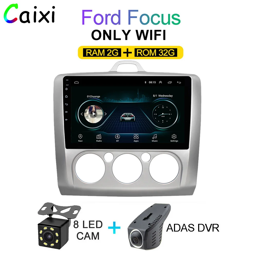 cx-fo-32G-CAM-DVR CAIXI автомобильный Android 8,1 мультимедийный плеер для Ford Focus Exi MT AT 2 2004 2005 2006 2007 2008-2011 Автомобильный Радио gps навигация - Цвет: cx-fo-32G-CAM-DVR