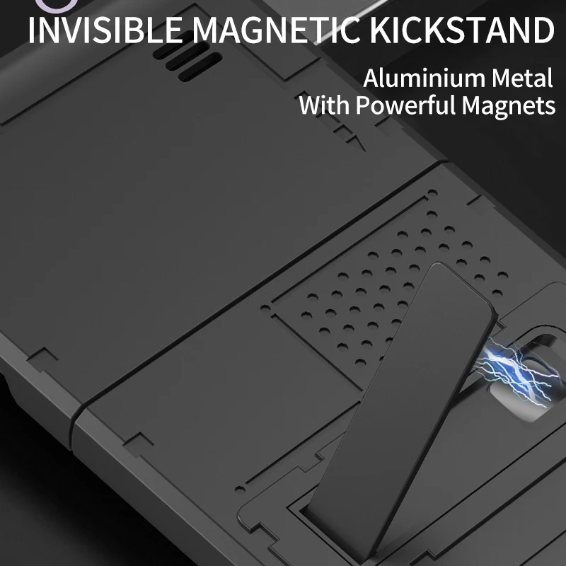 anti slip kickstand armor back cover case for samsung galaxy z flip3 5g flip 3 drop protection phone bag funda free global shipping