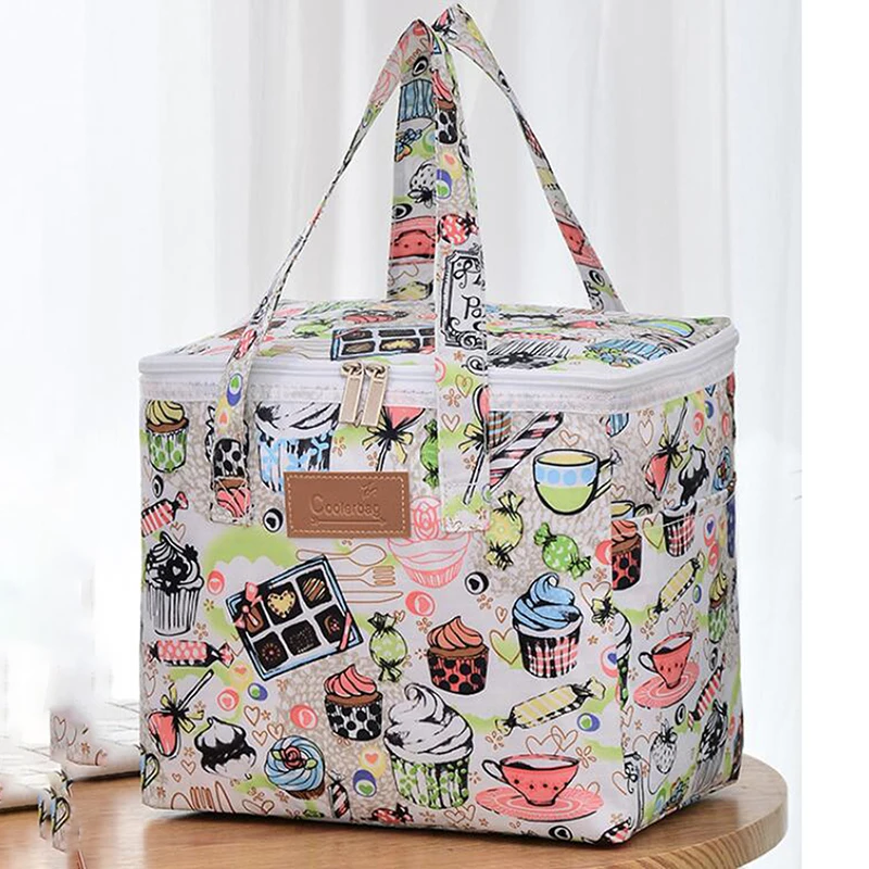 

Lunch Bag Portable Flower Insulated Lunch Bag Female Lunch Food Box Bag Fashion Insulated Thermal Food Picnic Lunch Bags New