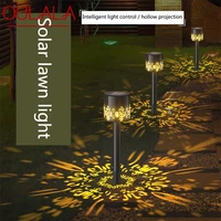 oulala outdoor solar lawn lamp light control modern waterproof home for villa garden decoration 2 pcs
