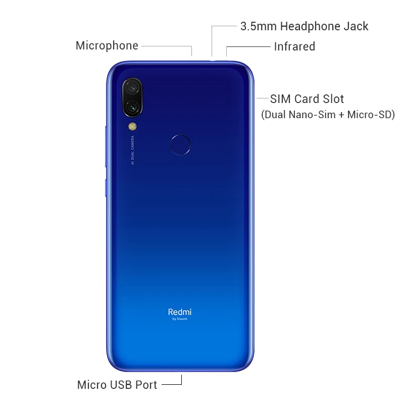 Смартфон Xiaomi Redmi 7 международной прошивки 4 ГБ 64 восьмиядерный процессор Snapdragon 632