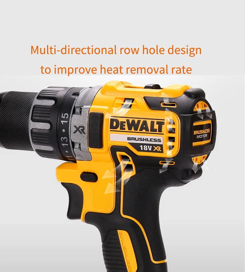 Dewalt DCD791/777 бесщеточный литиевая электродрель 18V электрическая отвертка Перезаряжаемые