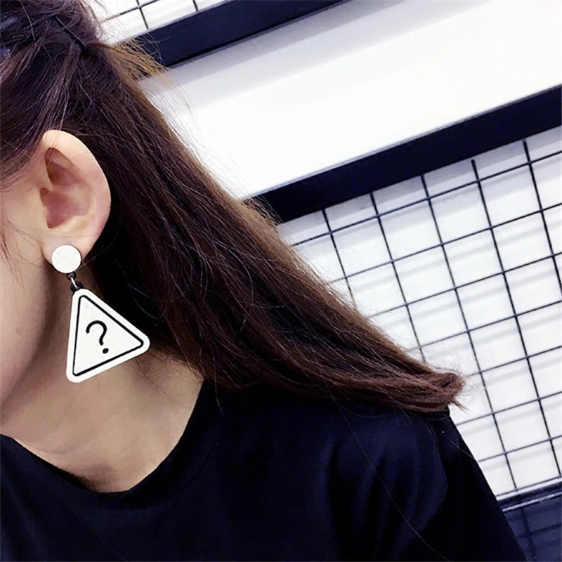 Модные креативные серьги с подвеской для женщин символ преувеличенный