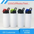 600 мл бутылка 4 вида цветов Сделай своими руками по индивидуальному заказу яркая печать логотипов фото для занятий спортом и путешествий; Легко взять алюминиевый Портативный MAZWEI