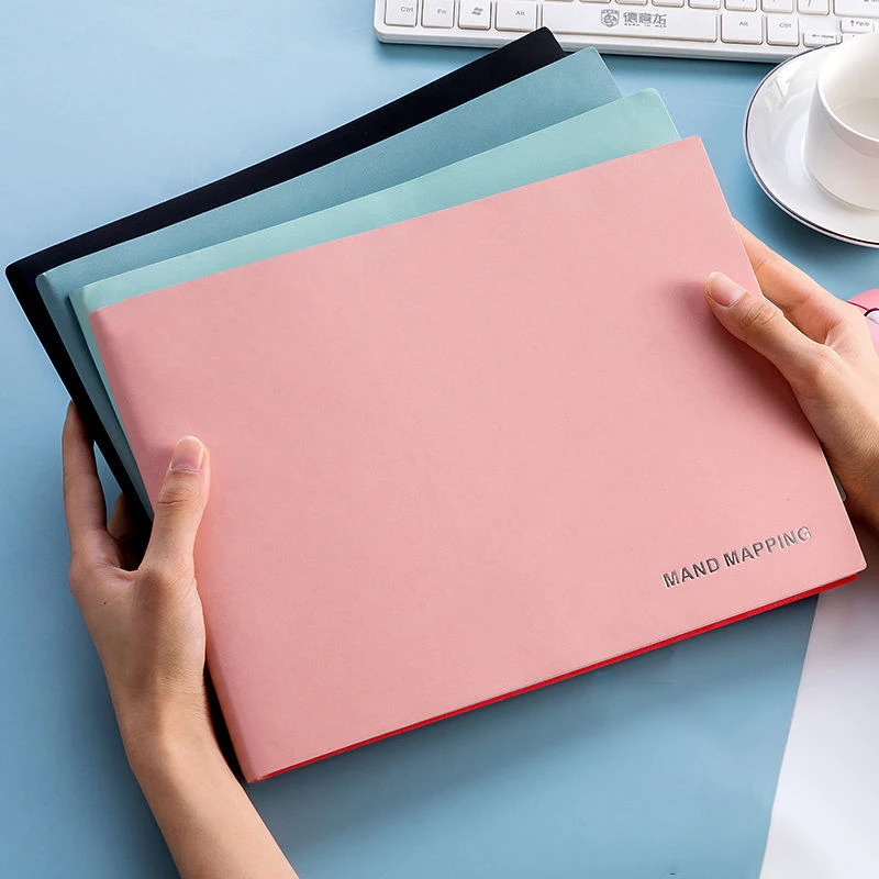 

A4/B5 Notebooks,200 Mand Mapping Pages For School Office,Checkered Planner Notepad Agenda 2021