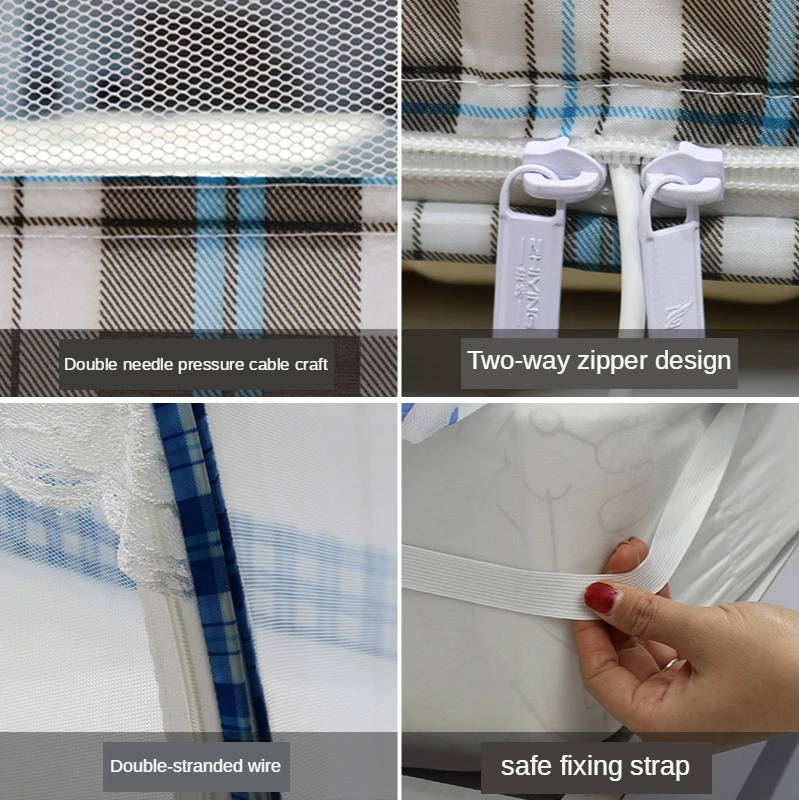 

Concentrated Mosquito Net Free Installation Student Dormitory Three Door Mosquito Net Bunk Bed Klamboe Tent Bed Canopy EB50WZ