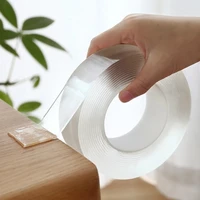 1235m tracsless nano tape double sided waterproof reusable adhesive transparent tapes glue gadget kitchen wall stickers
