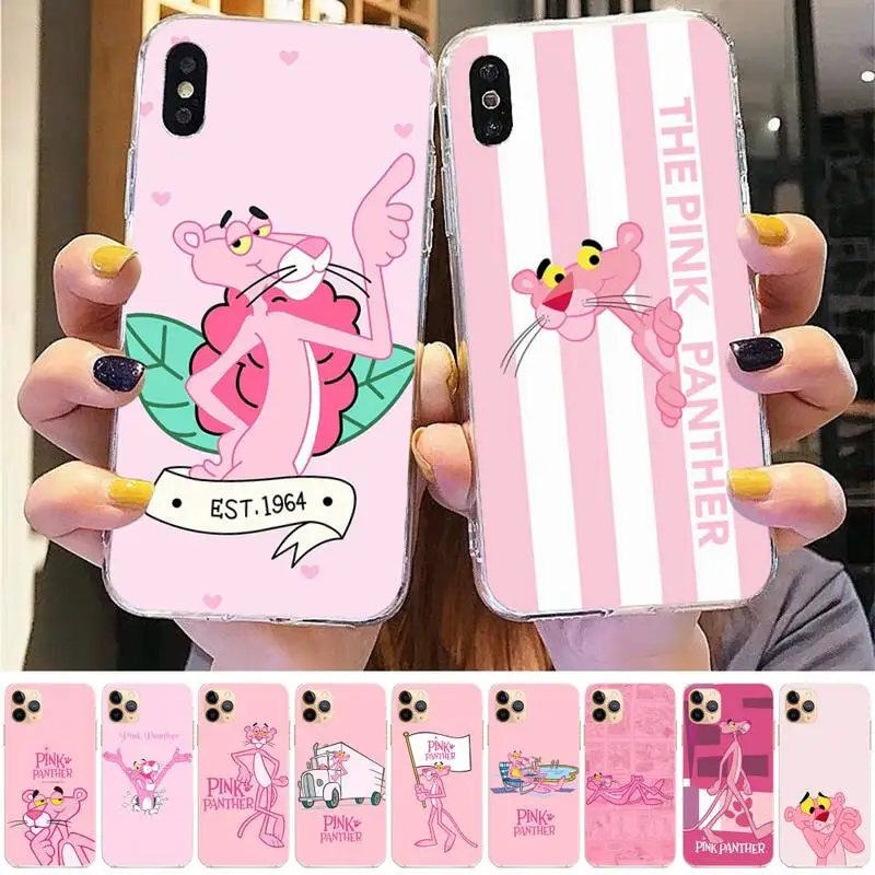 

Pink Panther Phone Case for iphone 11 12 13 mini pro XS MAX 8 7 6 6S Plus X 5S SE 2020 XR case