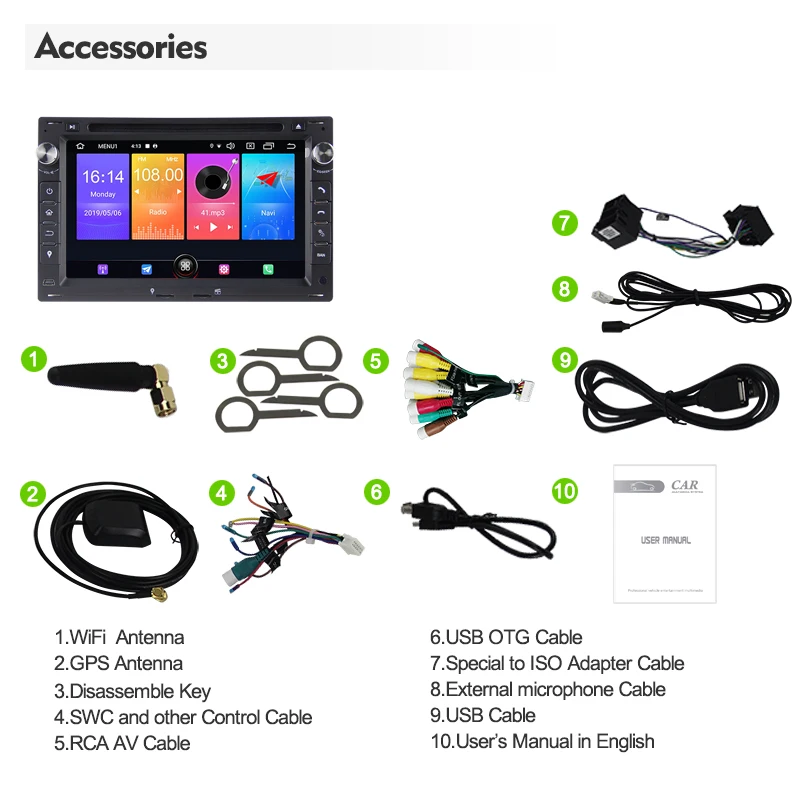 Автомагнитола 2 Din для VW мультимедийная стерео-система на Android 10 с GPS DVD Volkswagen MK4 MK5