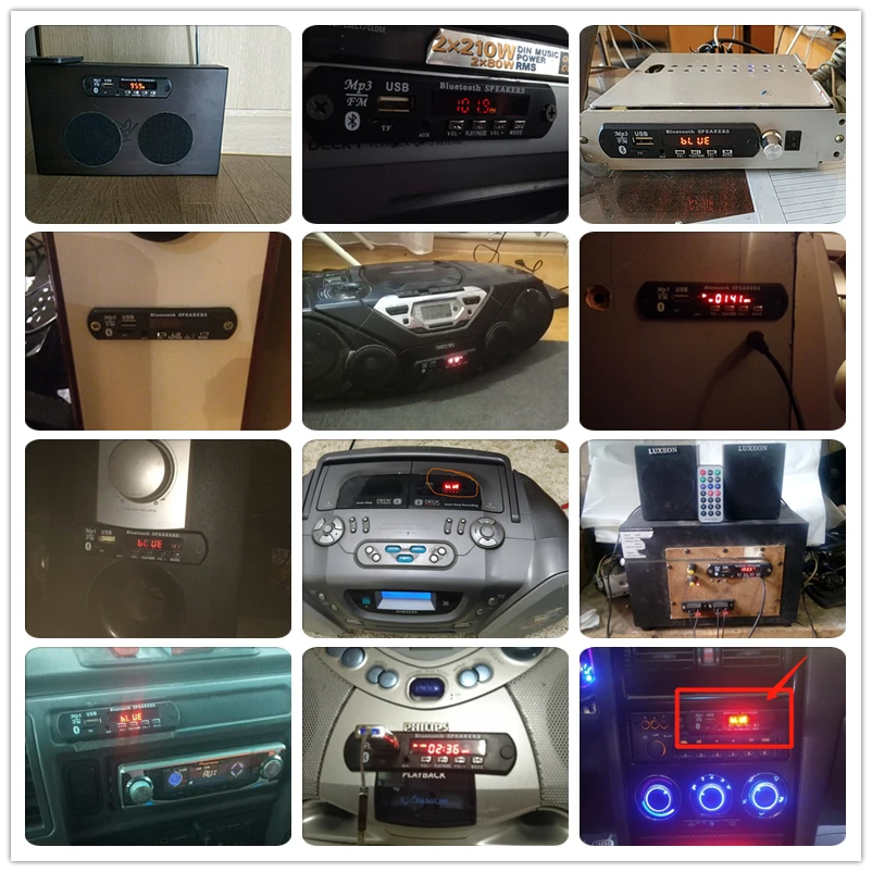 

som automotivo Amplifier MP3 Decoder Board Bluetooth V5.0 Car MP3 Player USB Recording Module FM AUX Radio For Speaker Handsfree