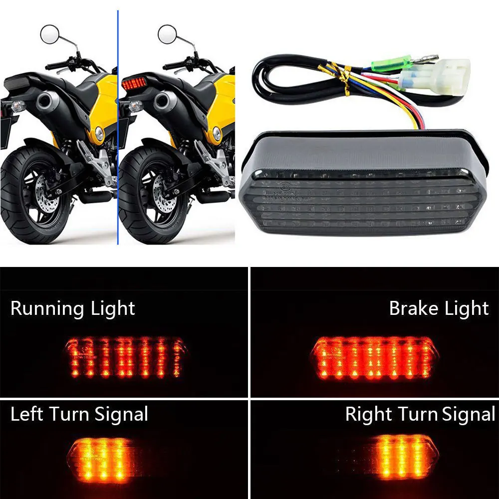 1 шт. задний тормозной светильник Предупреждение ющий сигнальный для мотоцикла MSX