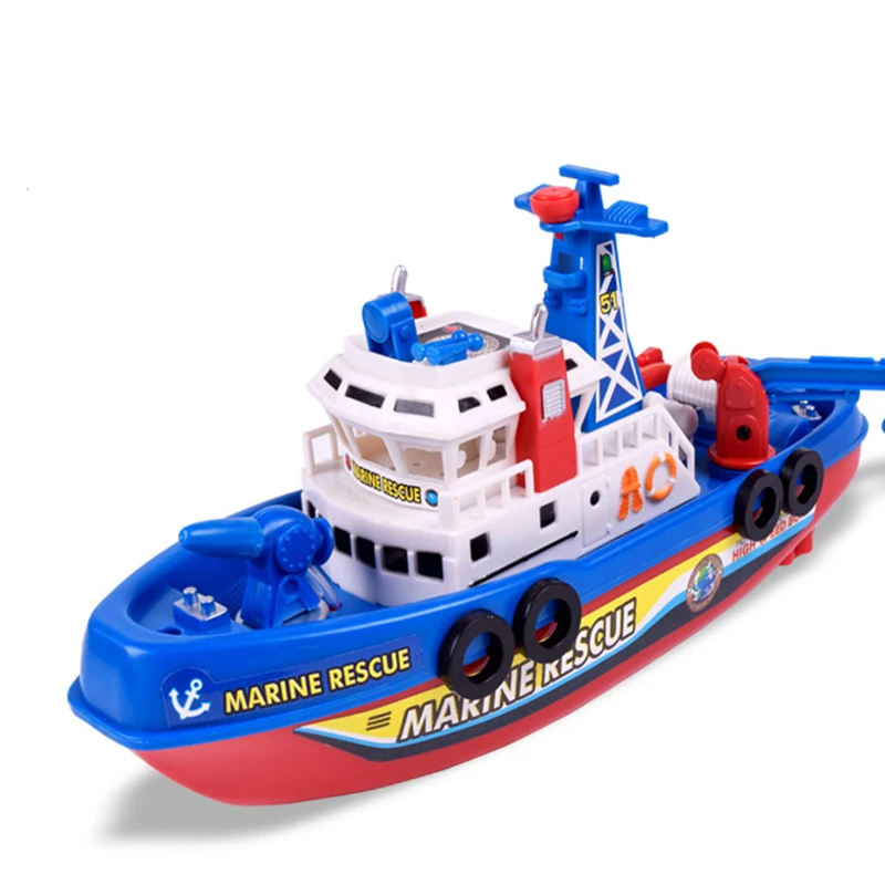 

1pcs Electric model fireboat/with music light spary/baby toys for children/toy/rc car/technology model parts