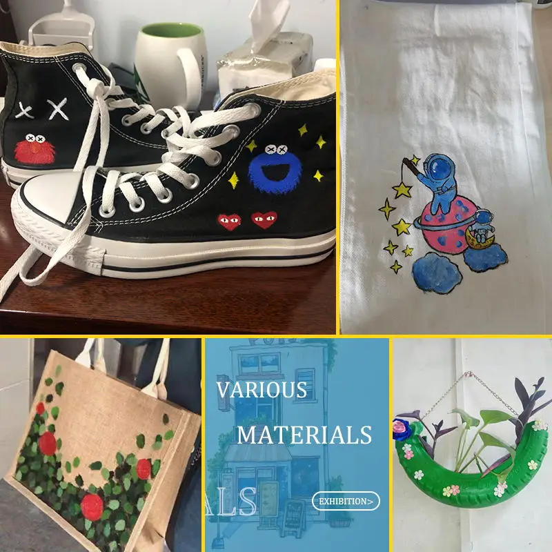 

Acrylic Paint Set 12/18/24 Colors 12ml Tubes Professional Drawing Painting Pigment Used in Arts and Crafts