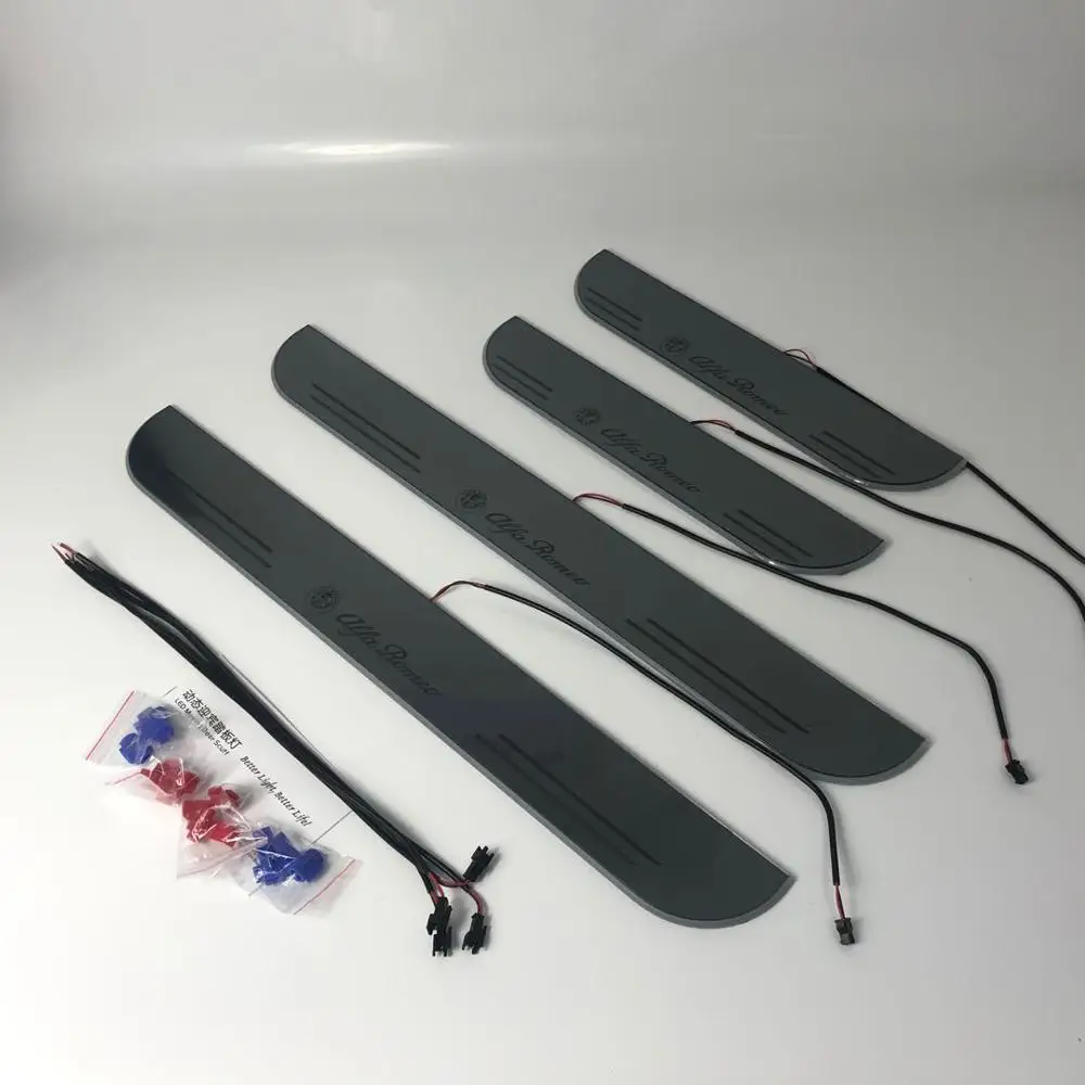 

eOsuns led moving light scuff pedal for alfa romeo Giulia daynamic door sill welcome pedal mouldings pedal