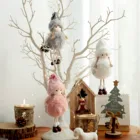 Рождественские плюшевые украшения ручной работы, милые ангельские куклы, подвесные елочные украшения, новогодние и рождественские подарки