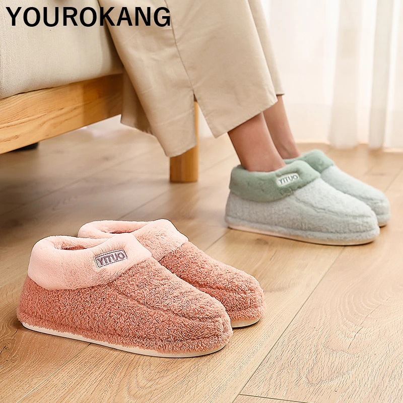 2019 г. Зимняя мужская обувь теплые домашние тапки меховые хлопковые тапочки для