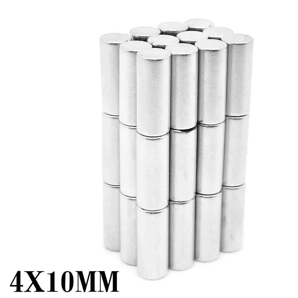 

20/50/100/200/300/500 шт. 4x10 Круглый Редкоземельный Магнит Сильный 4 мм x 10 мм N35 4x10 мм маленький Неодимовый мини-магнит на холодильник 4*10