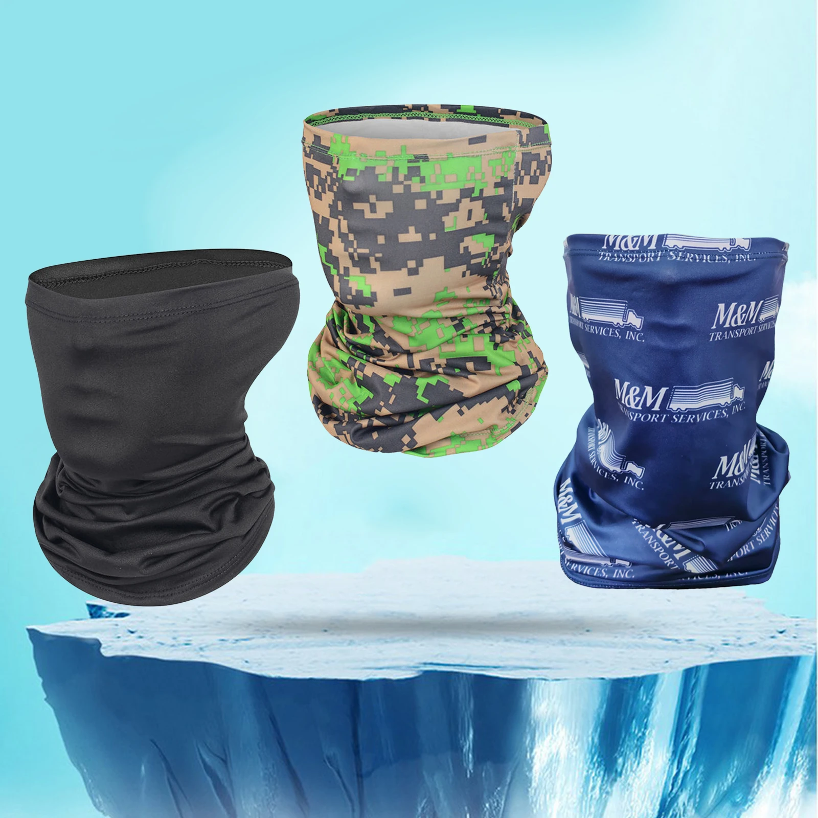 

3x Bandana Face Mask Elastic UV Block Neck Gaiter Women Men Scarf Snood