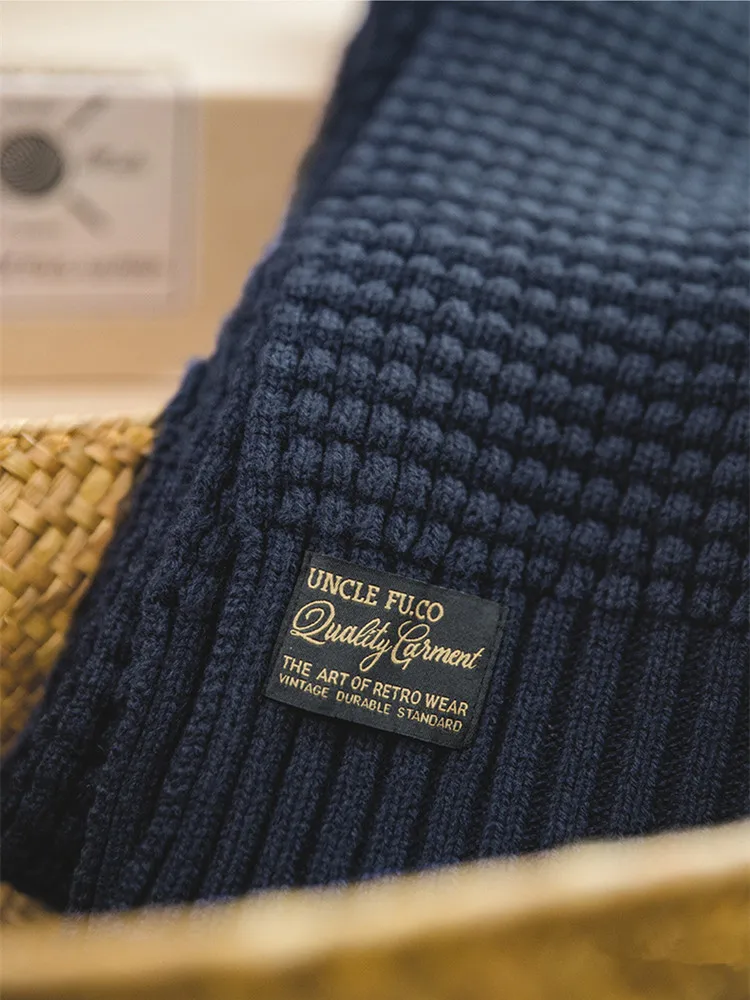 

American Vintage Light Gray Knitted Wool Scarf for Fall and Winter with Wool Solid Color Warm Bib Men