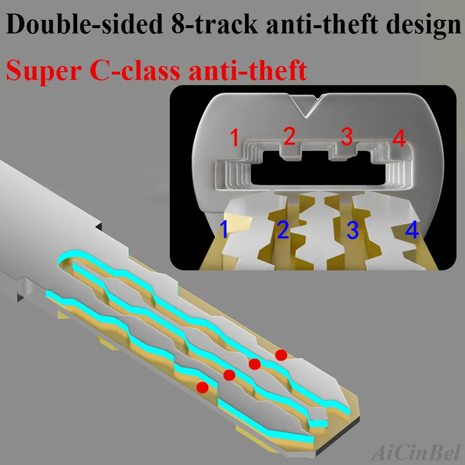 Защитный дверной замок латунный цилиндр противоударный баллон из нержавеющей
