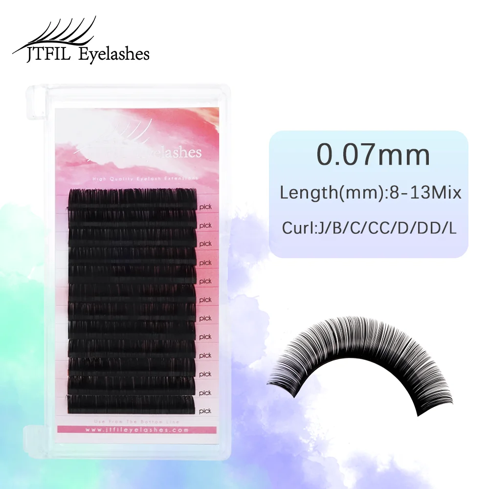 

Faux Mink Eyelash Eyelases Extension 12Rows Matte Lash Maquiagem Cilios for Professionals Individual Soft Mink Eyelash Extension