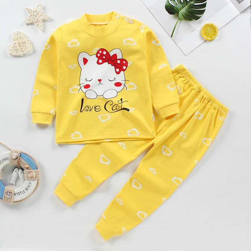 Детское хлопковое нижнее белье комплекты одежды для маленьких мальчиков и