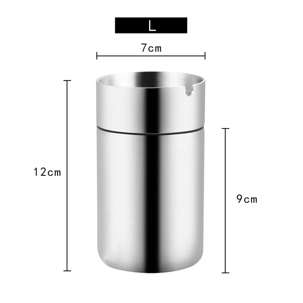 

Stainless Steel Car Ashtray Windproof Smoking Ash Holder Container Ash Tray for Car Smokeless Ashtray Send Boyfriend