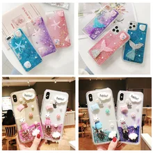 Fish Rabbit Pearl Glitter Water Liquid Case for Samsung Galaxy A10S A20E A20S A31 A20 A30 A31 A40 A50 A51 A60 A70 A71 Soft Cover