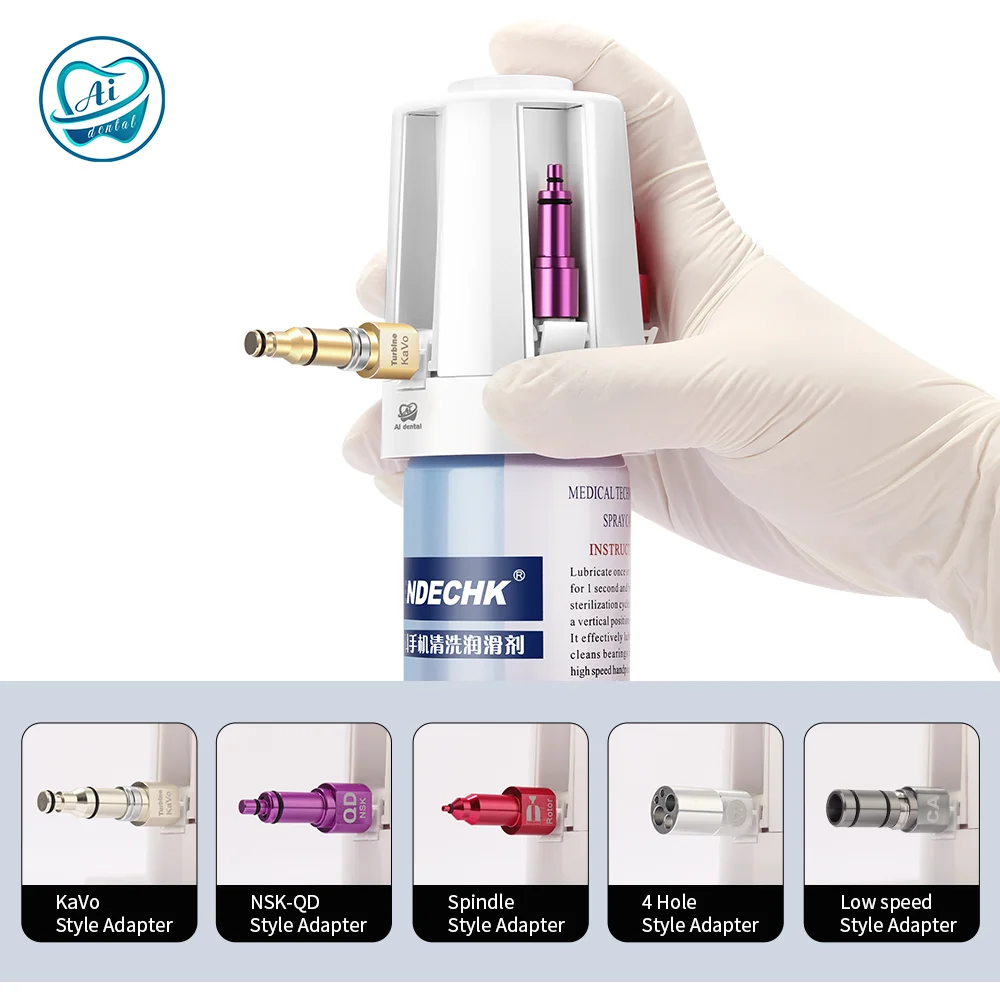 

Dental Easy Lubrication Spray Cover Lubricating Tools 5 Simple Adapter For Low Speed High Speed HandPiece Maintenance Oil System