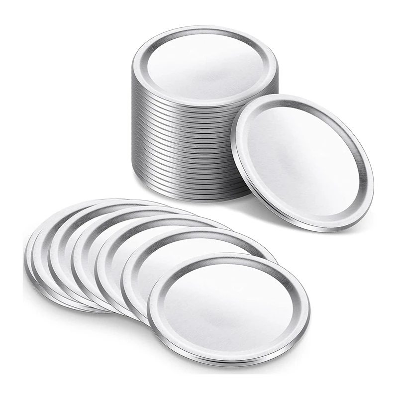 

40 штук Широкое Горлышко Бутылки с крышками Разделение-Тип уплотнение крышки консервной банки крышек совместим с стеклянная банка с завинчи...