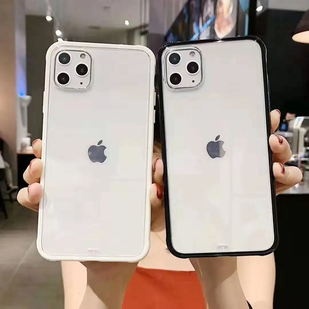 Противоударный чехол бампер для телефона iPhone 11 Pro Max XS X XR 8 7 6 6S Plus Прозрачная