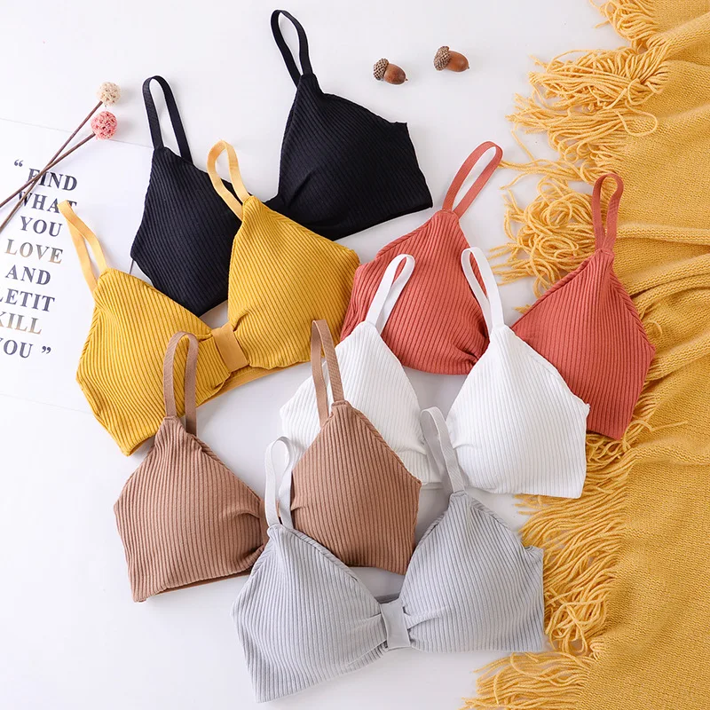 Хлопковые бюстгальтеры для женщин сексуальный бесшовный бюстгальтер пуш ап с